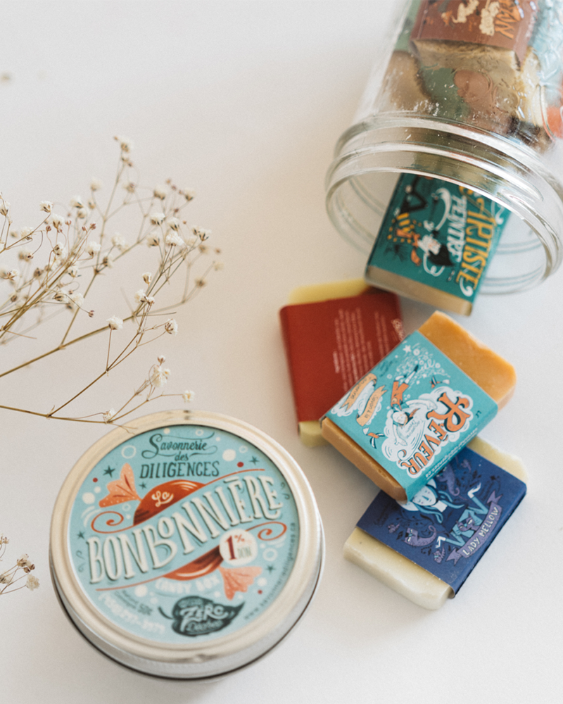 Grosse Bonbonnière De Mini Savons